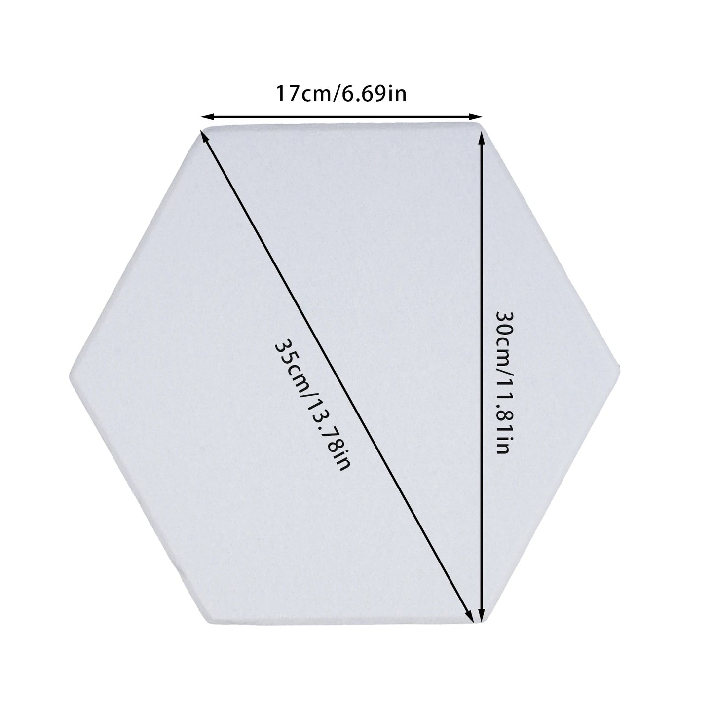 Hexagon Akustikpaneele 12er Set Selbstklebend 30x35cm – Weißer Schallschutz aus Polyester