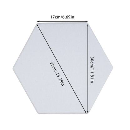 Hexagon Akustikpaneele 12er Set Selbstklebend 30x35cm – Weißer Schallschutz aus Polyester