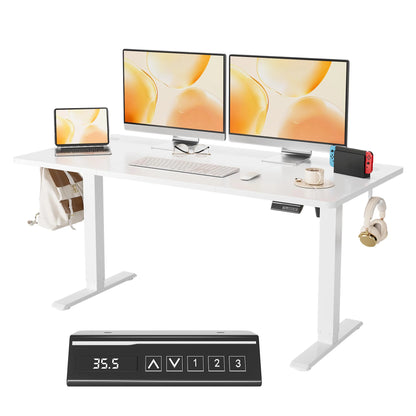 Elektrischer Höhenverstellbarer Stehschreibtisch 120-160 cm – Ergonomischer Schreibtisch mit Motor & Memory-Funktion