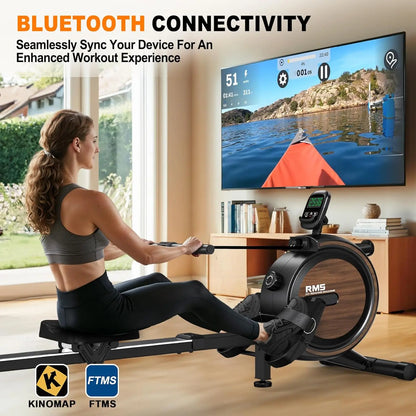 Rudermaschine Magnetbremse Bluetooth – Leises Rudergerät für Zuhause bis 150kg