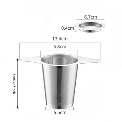 Edelstahl Teeseiher mit Silikondeckel – Feines Tee & Kaffeesieb für Tassen & Kannen