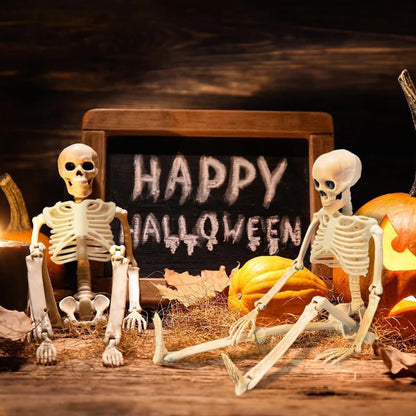 Skelett 90cm Halloween Dekoration – Realistisches Kunststoff Human Skeleton für Horror Party