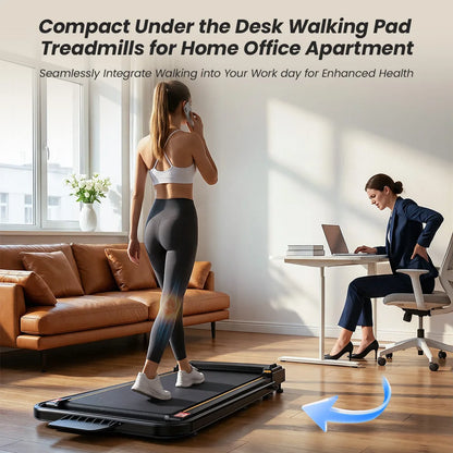 Walking Pad Klappbar mit Haltegriff – Leises Laufband 1-10km/h mit LED Display bis 100kg