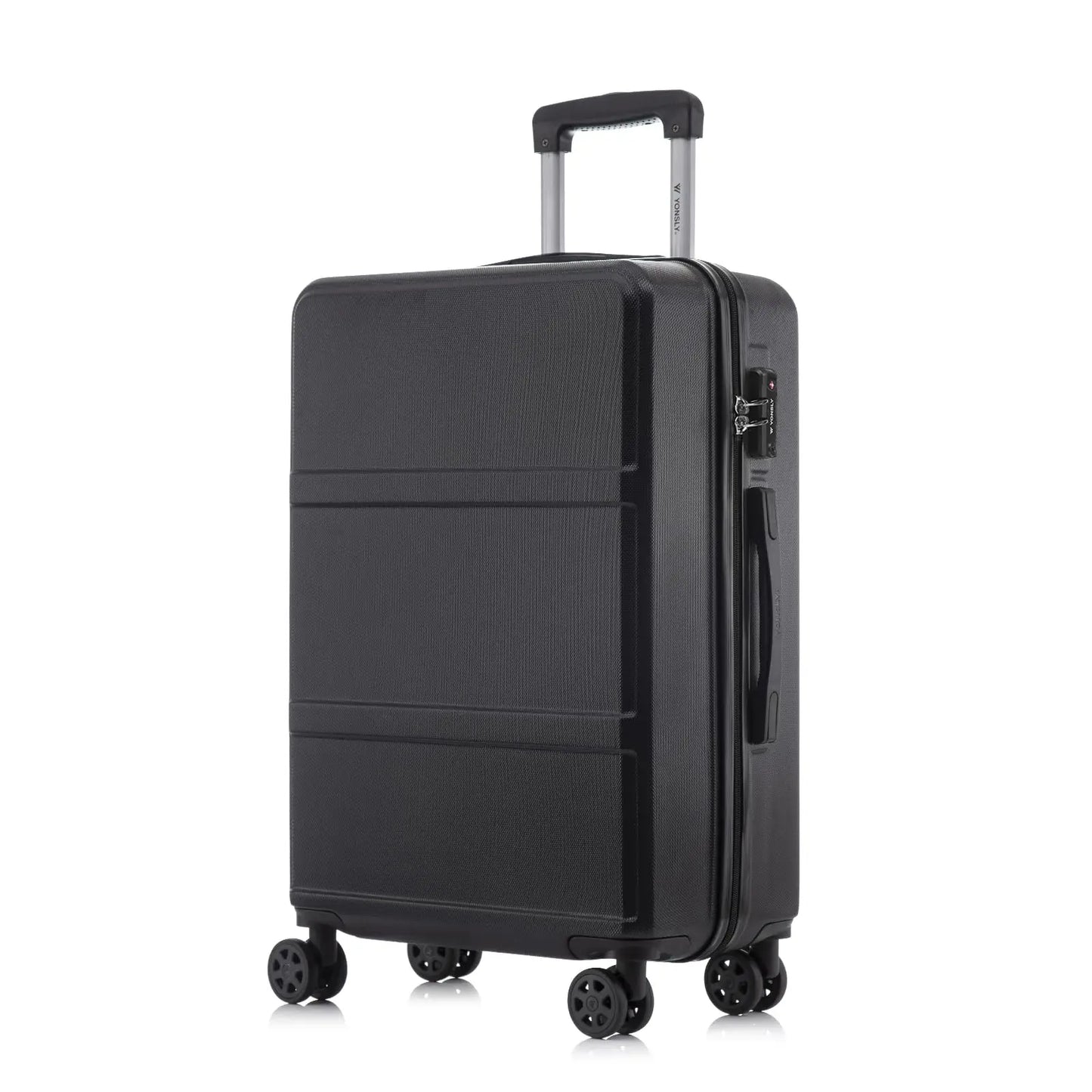 Hartschalen Koffer Schwarz 16 20 24 28 Zoll – Leichtes Reisekoffer Set mit TSA Schloss & 360 Rollen