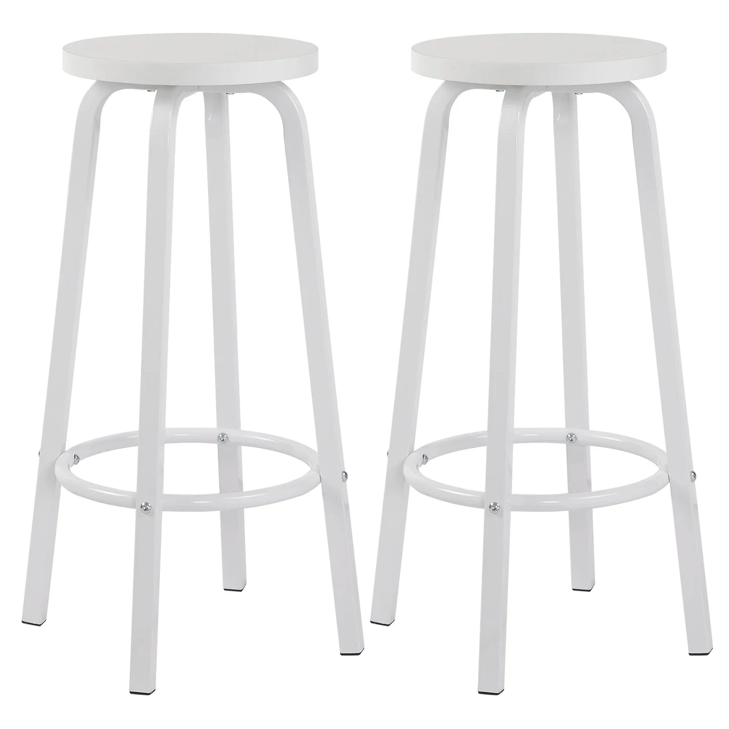 WOLTU Barhocker 2er Set Metall 72cm – Moderne Tresenstühle Holzoptik für Küche & Bar