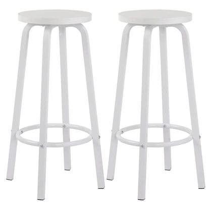 WOLTU Barhocker 2er Set Metall 72cm – Moderne Tresenstühle Holzoptik für Küche & Bar
