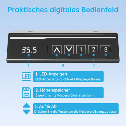 Elektrischer Höhenverstellbarer Stehschreibtisch 120-160 cm – Ergonomischer Schreibtisch mit Motor & Memory-Funktion