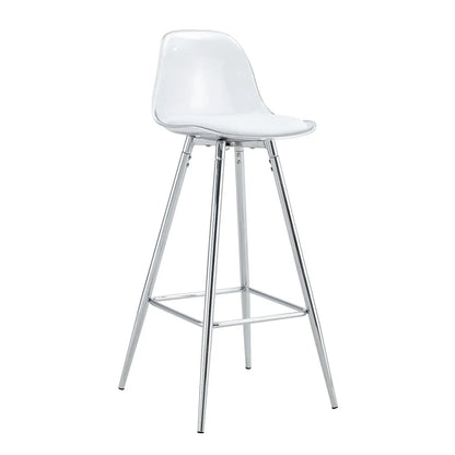 Barhocker 2er Set Modern – Ergonomische Tresenstuehle mit Fussstütze & Metallgestell fuer Kueche & Bar bis 120kg
