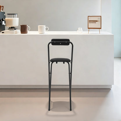 Klappbarer Barhocker 70cm Sitzhöhe – Moderner Tresenstuhl aus Stahl & Kunstleder bis 125kg