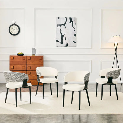 Retro Mid-Century Esszimmerstühle 2er Set Kunstleder – Polstersessel mit Armlehnen Metall