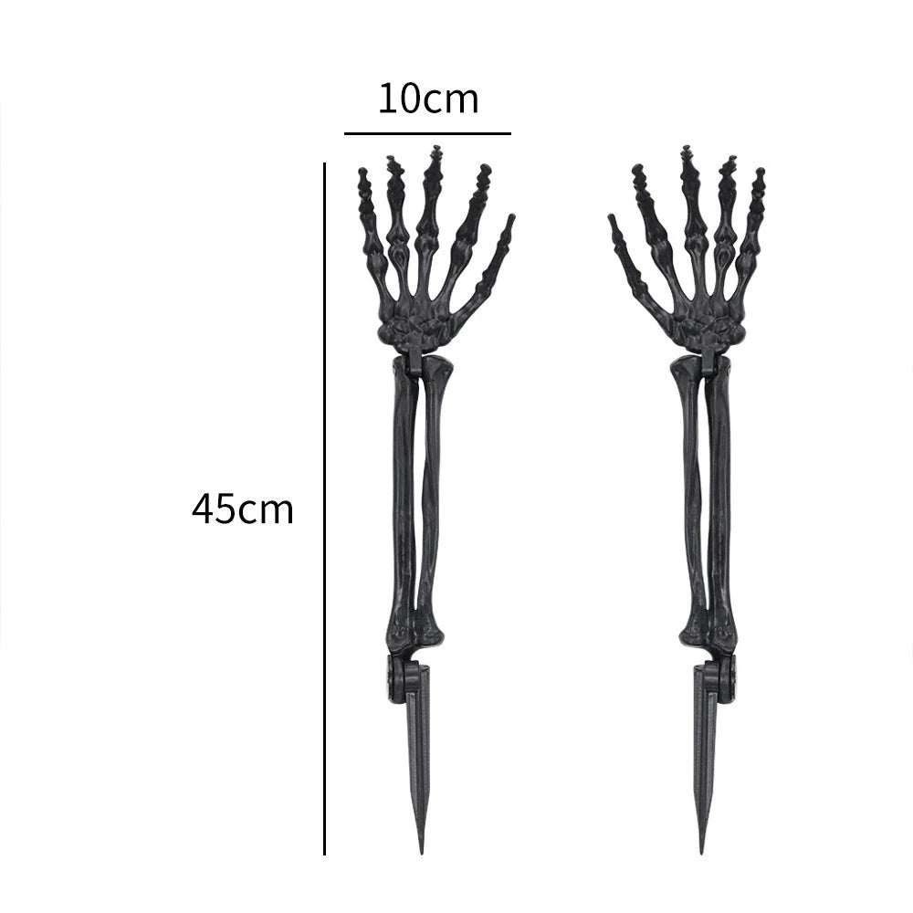 Halloween Skelett Set Garten Stecker – Realistische Knochen & Schädel Outdoor Deko