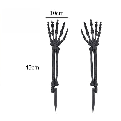 Halloween Skelett Set Garten Stecker – Realistische Knochen & Schädel Outdoor Deko
