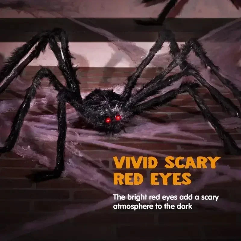 Riesige Halloween Spinne Deko Plüsch – Gruselige Spinnen Requisite für Indoor & Outdoor