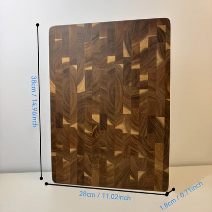 Holz Schneidebrett Stirnholz – Messerschonendes Tranchierbrett & Servierbrett aus Holz