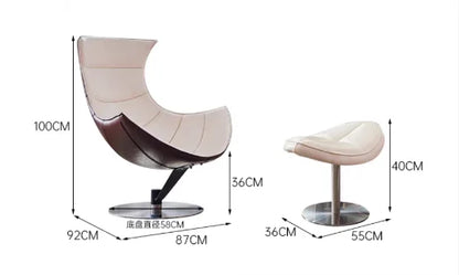 Sessel Creme – Moderner Polstersessel mit Holz-Edelstahl-Rahmen & Stoffbezug fuer Wohnzimmer & Schlafzimmer