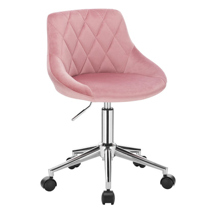 Ergonomischer Bürostuhl Samt Höhenverstellung & Rollen – Moderner Drehstuhl für Home-Office