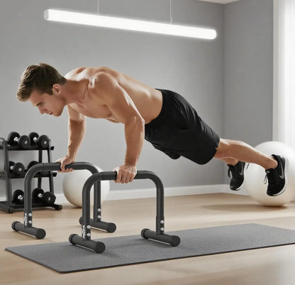 Minibarren Parallettes 36cm – Robustes Liegestützgriffe Set aus Stahl bis 180kg