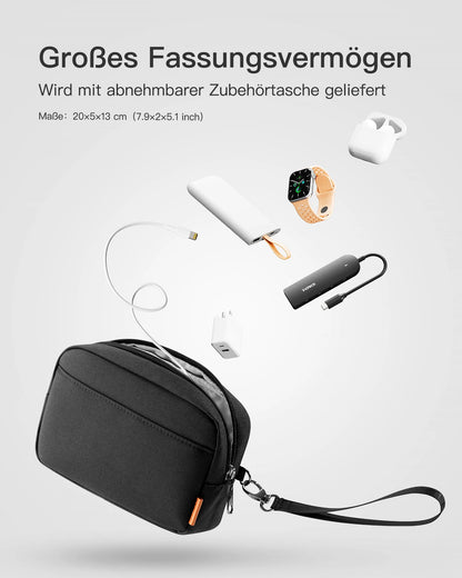 Laptoptasche 15,6 Zoll mit Zubehoertasche – Wasserdichte Notebook Schutzhülle für MacBook & Laptop