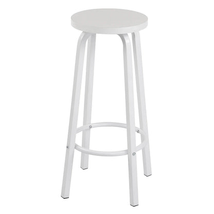 WOLTU Barhocker 2er Set Metall 72cm – Moderne Tresenstühle Holzoptik für Küche & Bar
