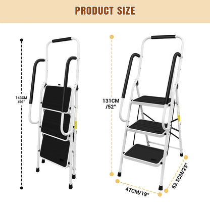 Bistrotisch Klappbar 60cm – Runder Stehtisch aus Metall fuer Balkon, Garten & Küche