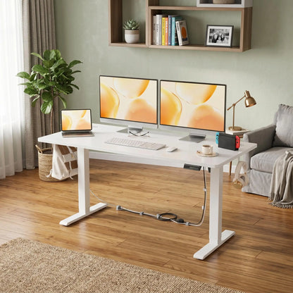 Elektrischer Höhenverstellbarer Stehschreibtisch 120-160 cm – Ergonomischer Schreibtisch mit Motor & Memory-Funktion
