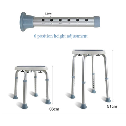 Drehbarer Duschhocker Höhenverstellbar – Rutschfester Badesitz Aluminium bis 136 kg