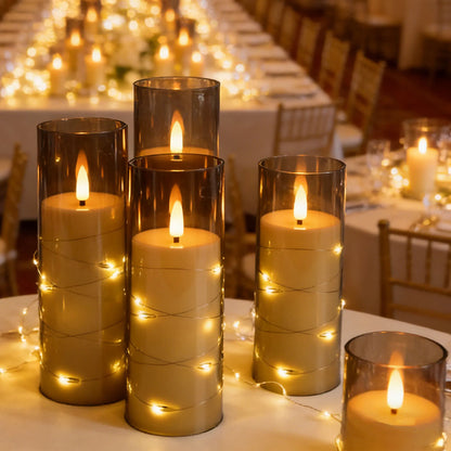 LED Kerzen Flammenlos 6er Set – Täuschend Echte Batteriebetriebene LED Flackerkerzen