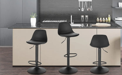 Moderne Barhocker 2er Set Kunstleder Höhenverstellbar – Drehbarer Tresenstuhl mit Metallfuss