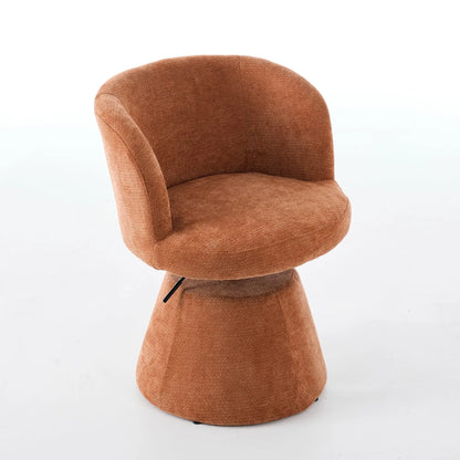 Ergonomischer Drehstuhl Chenille Höhenverstellung – Moderner Polstersessel mit Metalffuss