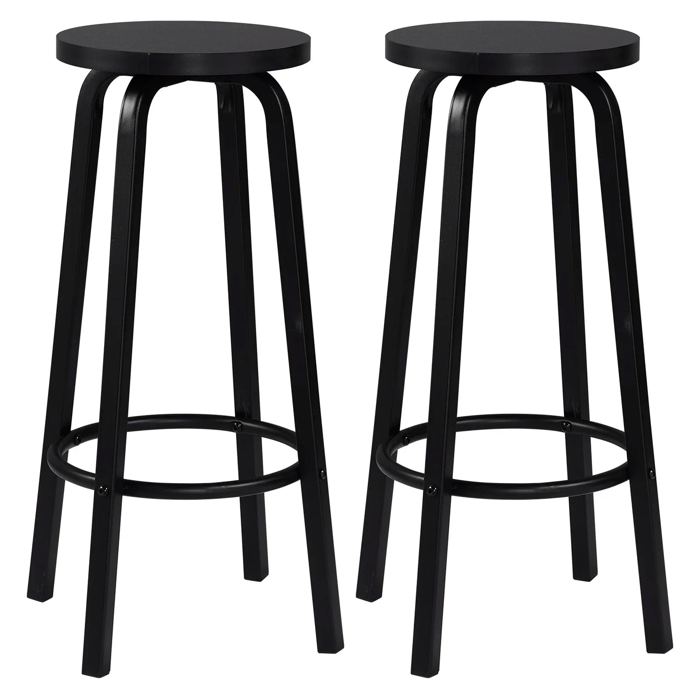 WOLTU Barhocker 2er Set Metall 72cm – Moderne Tresenstühle Holzoptik für Küche & Bar