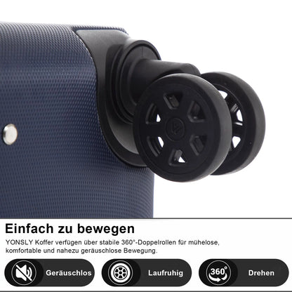 Hartschalen Koffer Schwarz 16 20 24 28 Zoll – Leichtes Reisekoffer Set mit TSA Schloss & 360 Rollen