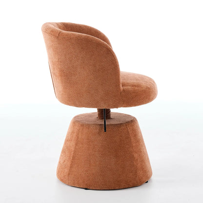 Ergonomischer Drehstuhl Chenille Höhenverstellung – Moderner Polstersessel mit Metalffuss