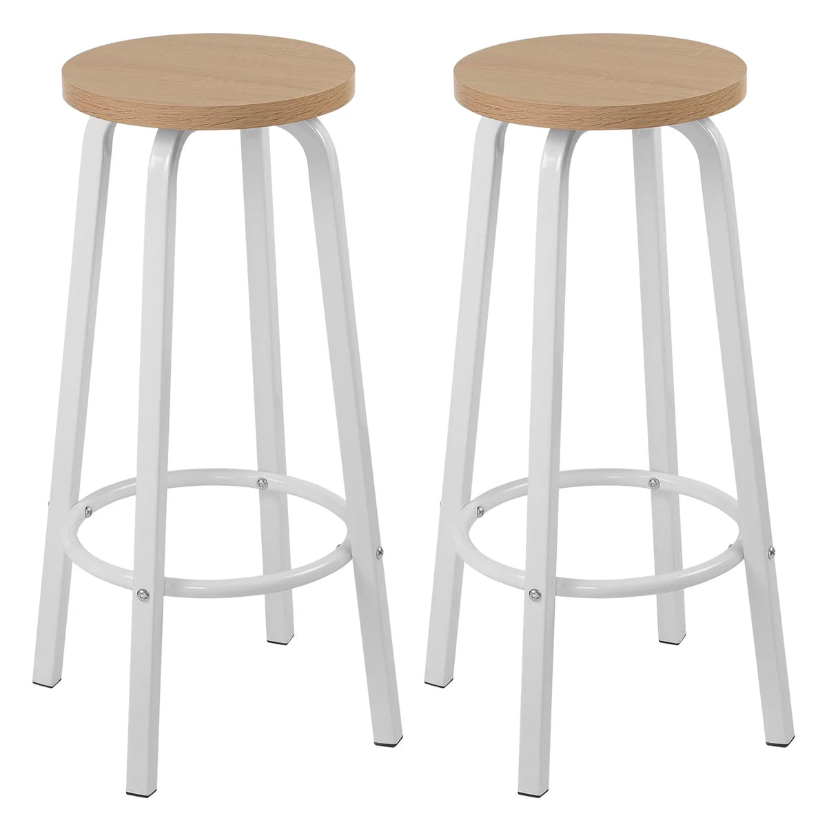 WOLTU Barhocker 2er Set Metall 72cm – Moderne Tresenstühle Holzoptik für Küche & Bar
