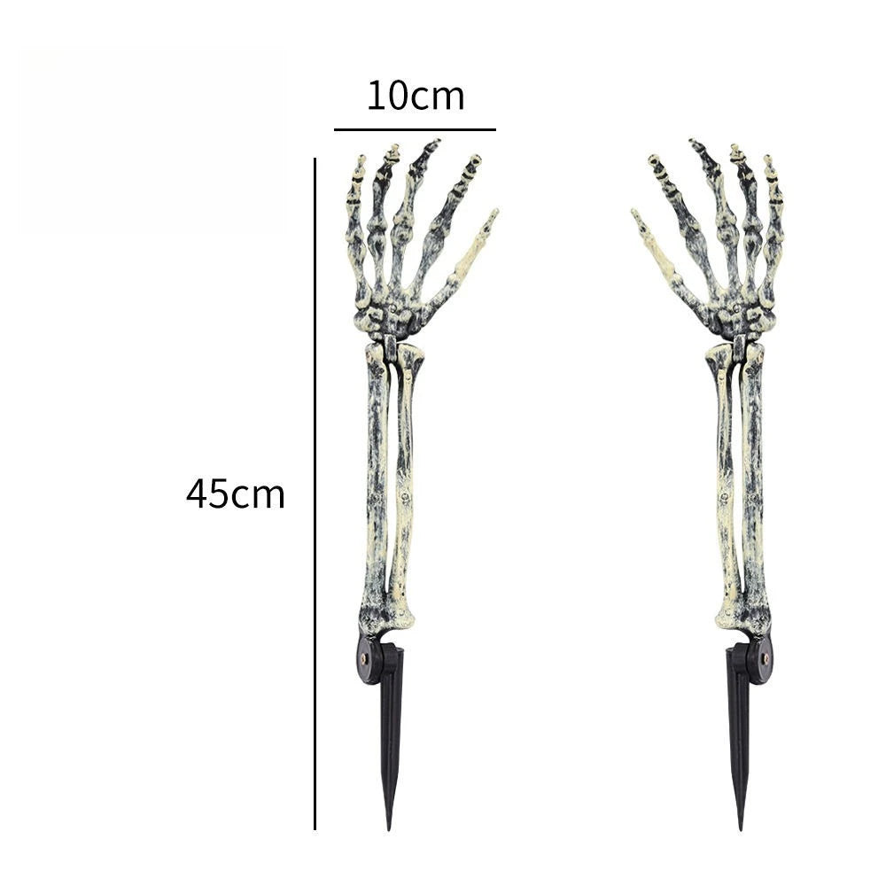 Halloween Skelett Set Garten Stecker – Realistische Knochen & Schädel Outdoor Deko