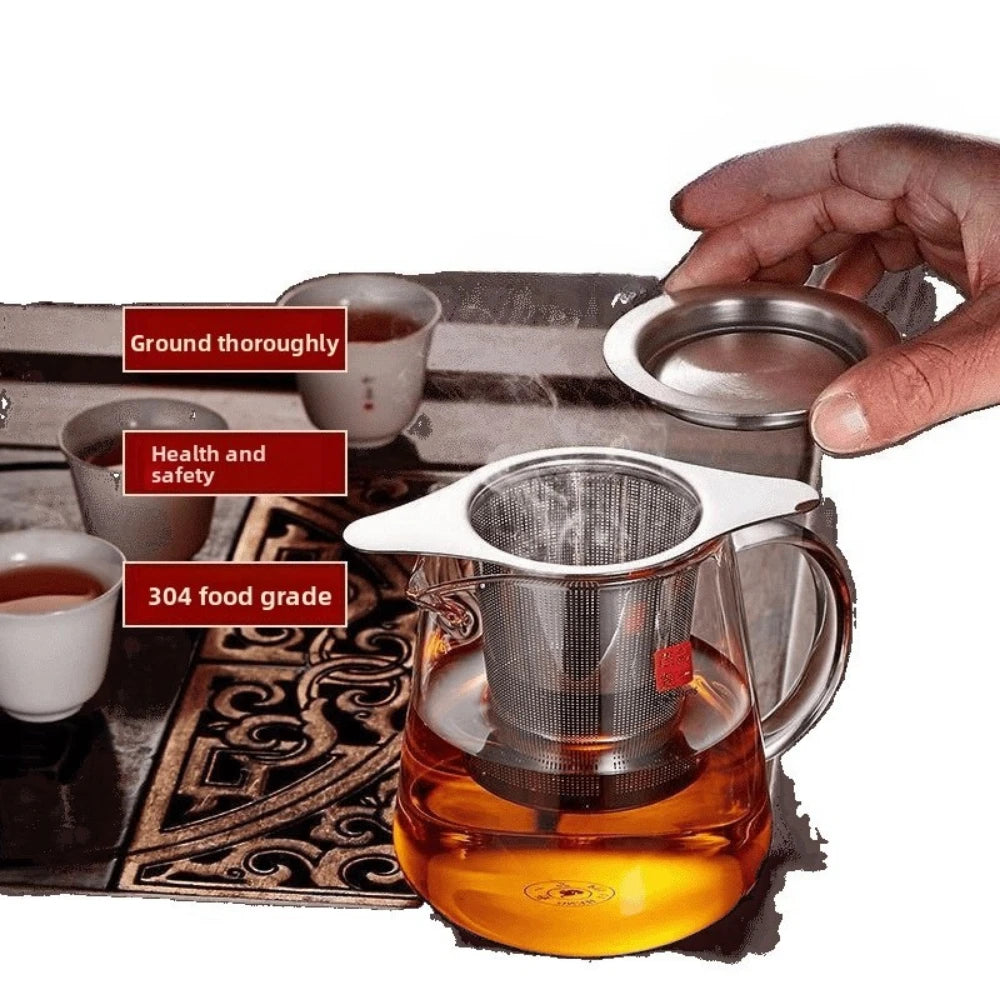Edelstahl Teeseiher mit Silikondeckel – Feines Tee & Kaffeesieb für Tassen & Kannen