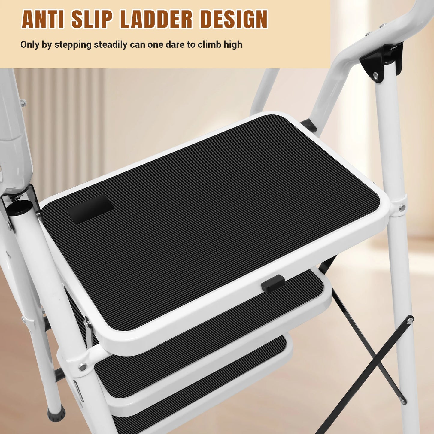 Bistrotisch Klappbar 60cm – Runder Stehtisch aus Metall fuer Balkon, Garten & Küche