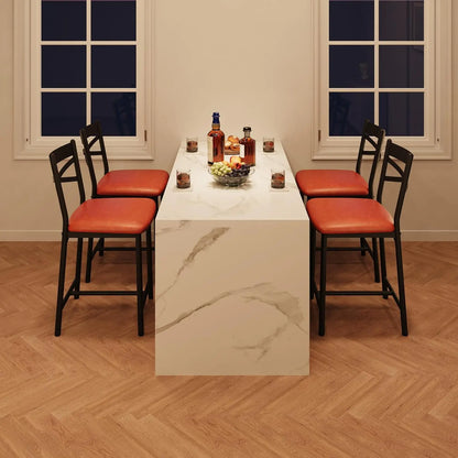Barhocker 2er Set Grauer Stoff mit Rückenlehne – Moderne Tresenstühle Kücheninsel 56cm Sitzhöhe