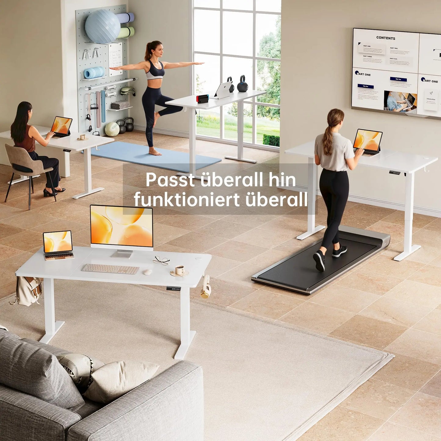 Elektrischer Höhenverstellbarer Stehschreibtisch 120-160 cm – Ergonomischer Schreibtisch mit Motor & Memory-Funktion