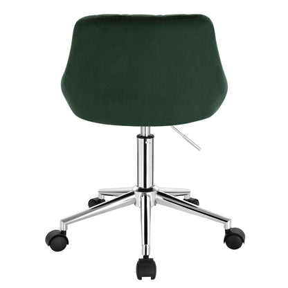 Ergonomischer Bürostuhl Samt Höhenverstellung & Rollen – Moderner Drehstuhl für Home-Office