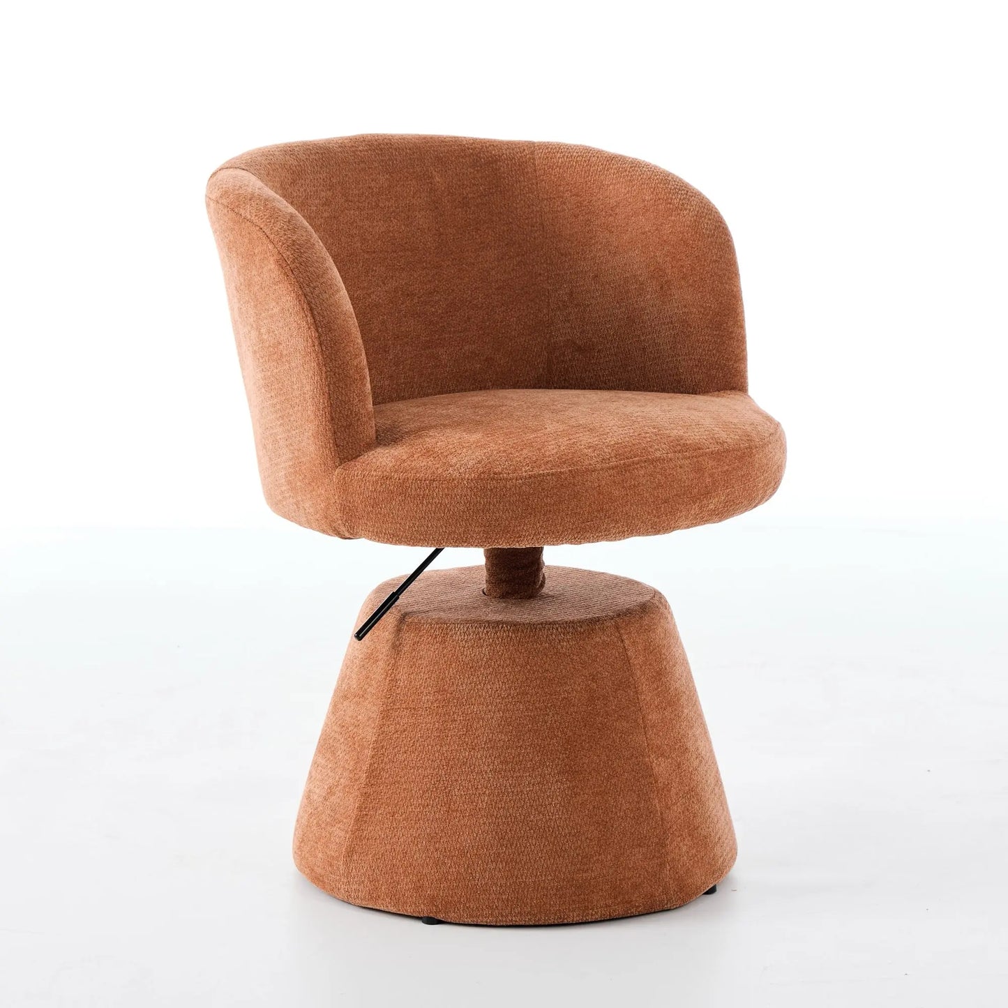 Ergonomischer Drehstuhl Chenille Höhenverstellung – Moderner Polstersessel mit Metalffuss