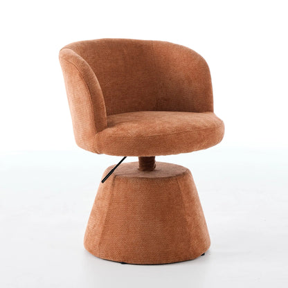 Ergonomischer Drehstuhl Chenille Höhenverstellung – Moderner Polstersessel mit Metalffuss