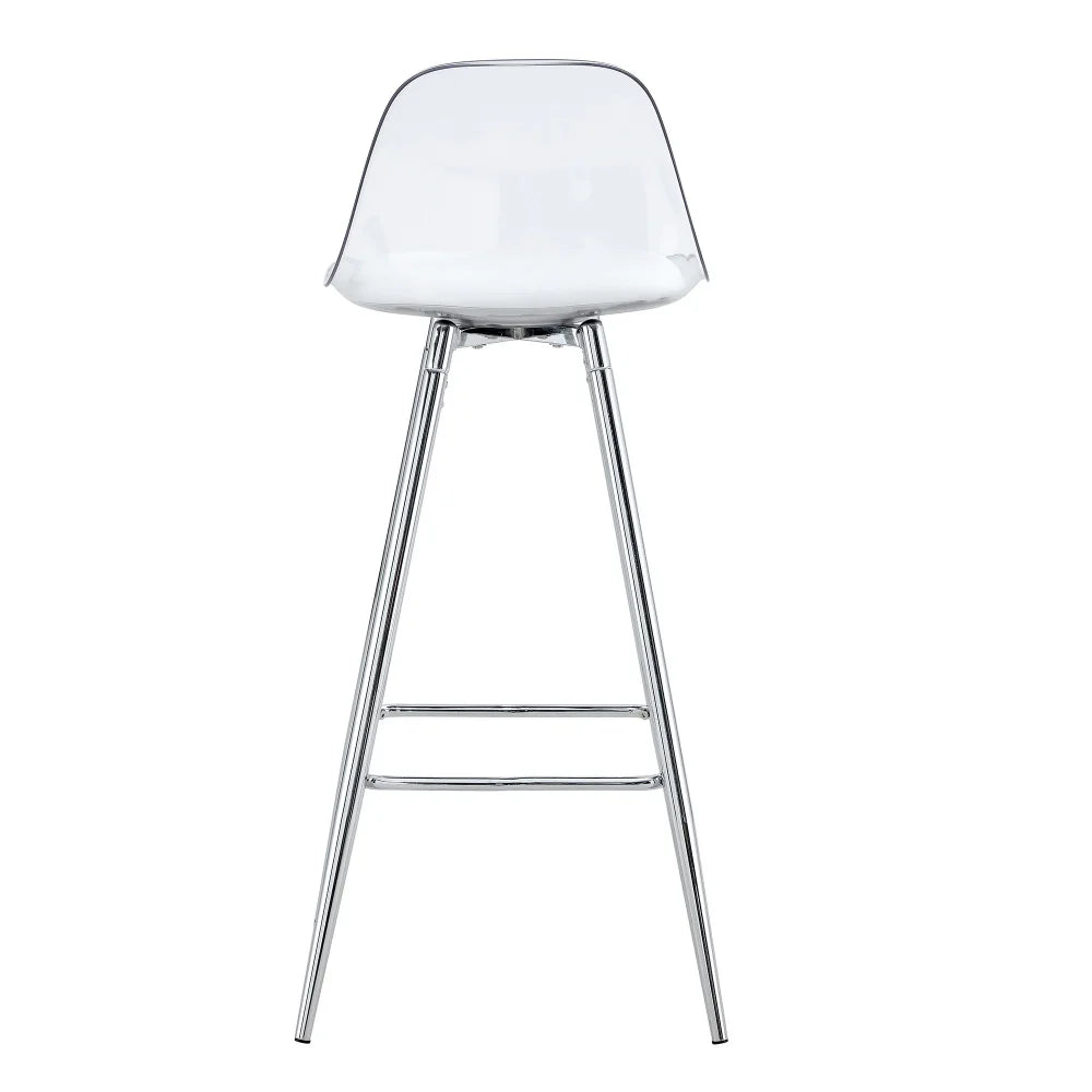 Barhocker 2er Set Modern – Ergonomische Tresenstuehle mit Fussstütze & Metallgestell fuer Kueche & Bar bis 120kg