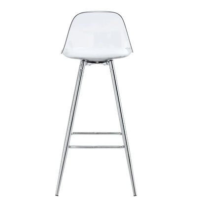 Barhocker 2er Set Modern – Ergonomische Tresenstuehle mit Fussstütze & Metallgestell fuer Kueche & Bar bis 120kg
