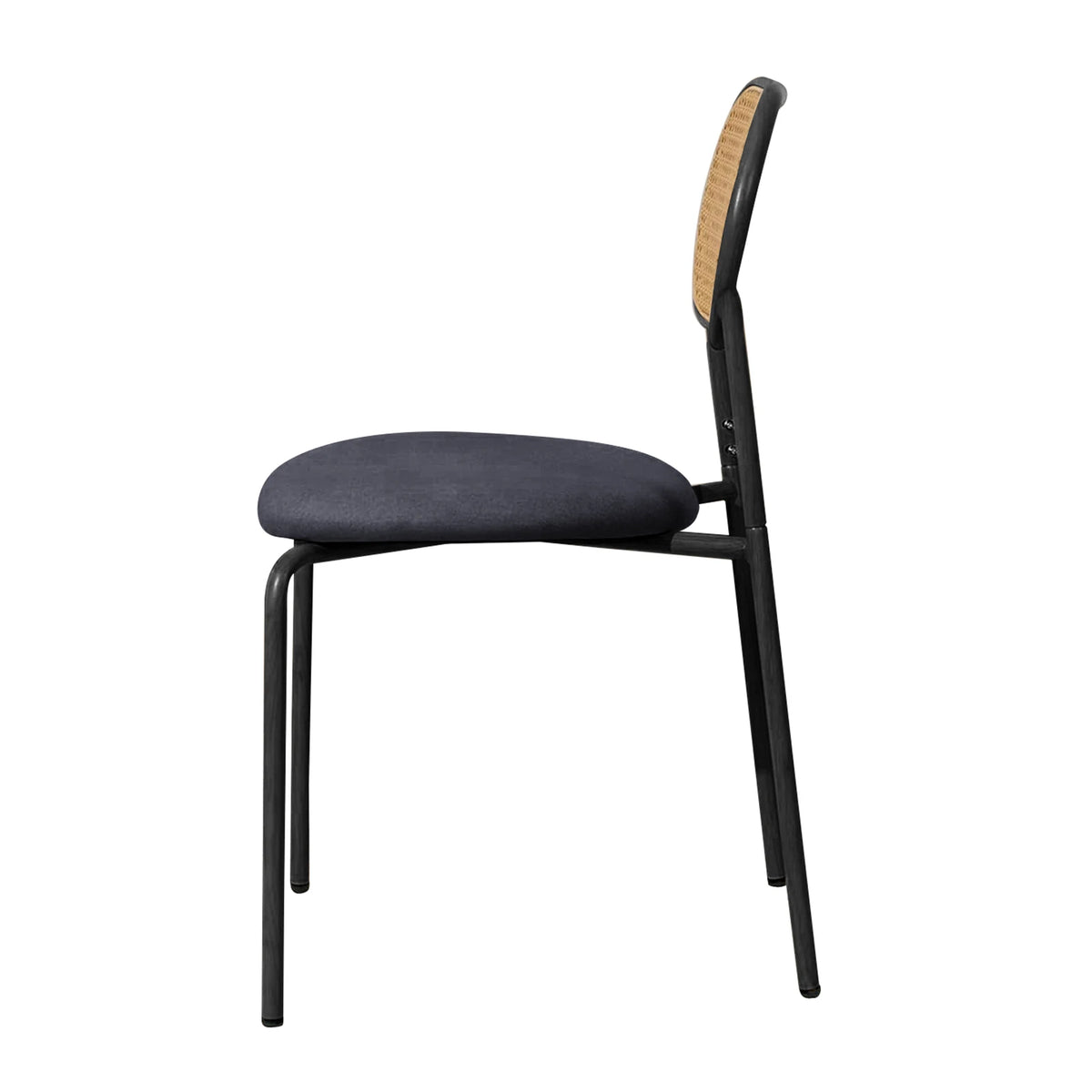 Esszimmerstuhl 2er Set Rattan – Modernes Polsterstuhl Set im Landhausstil mit Metallbeinen bis 150kg