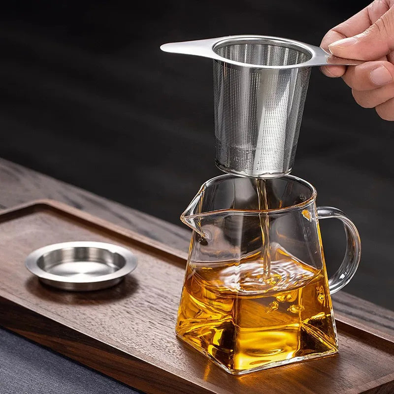 Edelstahl Teeseiher mit Silikondeckel – Feines Tee & Kaffeesieb für Tassen & Kannen