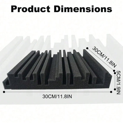 Akustikschaumstoff 24er Set Selbstklebend 30x30x5cm – Schallschutz Schaumstoff Wände