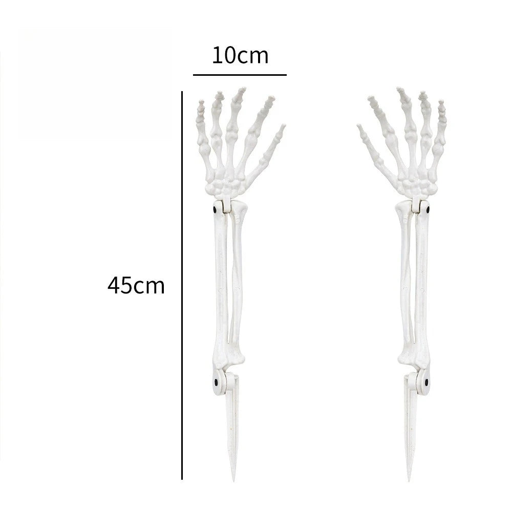 Halloween Skelett Set Garten Stecker – Realistische Knochen & Schädel Outdoor Deko