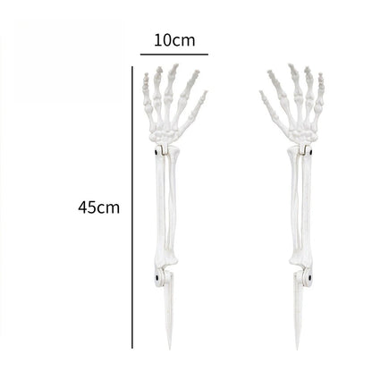 Halloween Skelett Set Garten Stecker – Realistische Knochen & Schädel Outdoor Deko