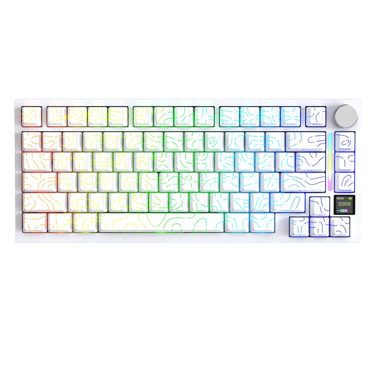 Gaming Tastatur Kabellos 75% – Attack Shark X820 Ultra Mechanical Keyboard mit TFT Display, RGB & Gasket Mount