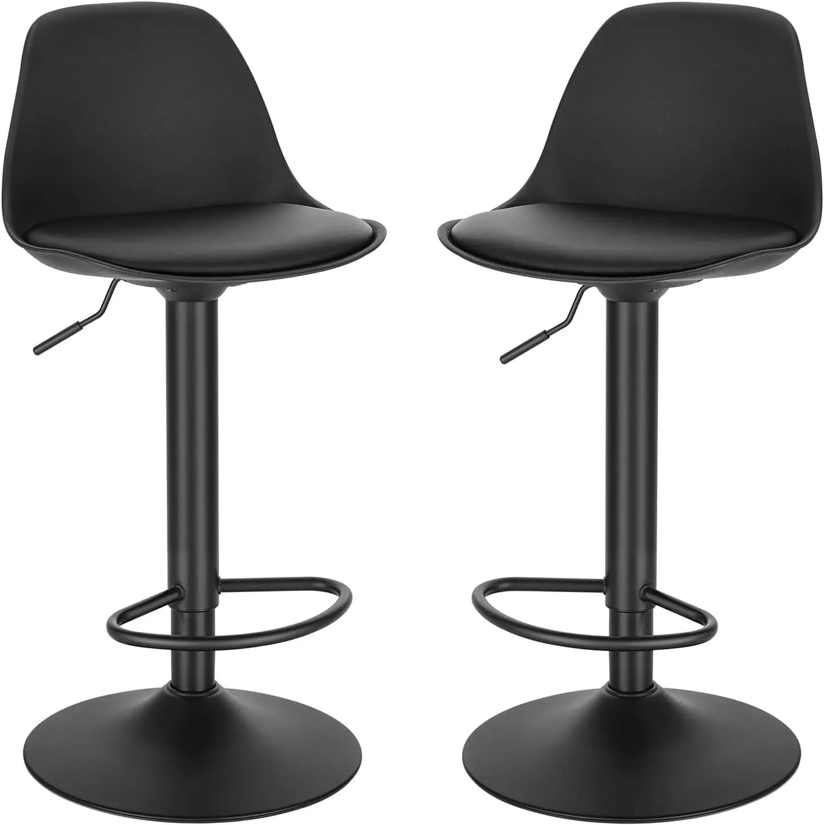 Moderne Barhocker 2er Set Kunstleder Höhenverstellbar – Drehbarer Tresenstuhl mit Metallfuss